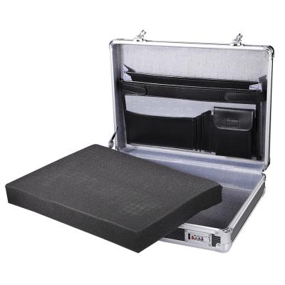 China Hot Portable Heavy Duty Laptop Men's Business Handshake Design Aluminum Briefcase for sale