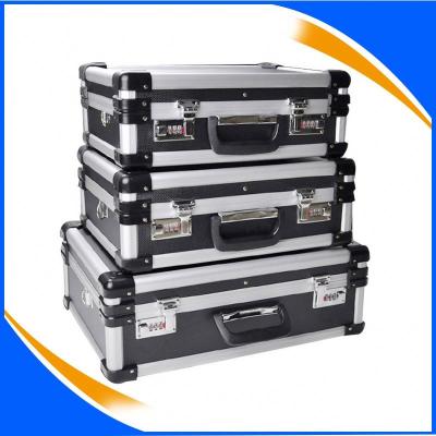 China Universal packing box barber trolley case, rolling suitcase, pilot makeup trolley aluminum case for sale