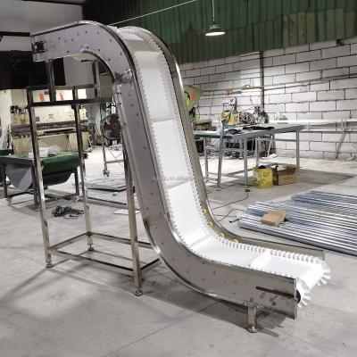 China Food Grade Factory Conveyor OEM OEM Heat Resistant White Belt PU Inclined Conveyor for sale