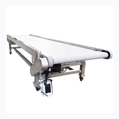 China 2022 Hot Sale Heat Resistant Adjust Size Food Grade White PU 304 Stainless Steel Conveyor Belt for sale