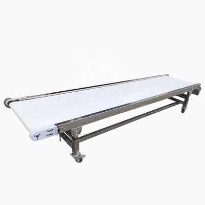 China Food Grade Heat Resistant Motorized White PU 304 Stainless Steel Conveyor Belt Suppliers for sale