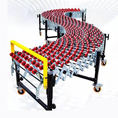 China China Factory Low Price Oil Heavy Duty Loading And Unloading Equipment Folding Flexible Telescopic Conveyor For Container for sale