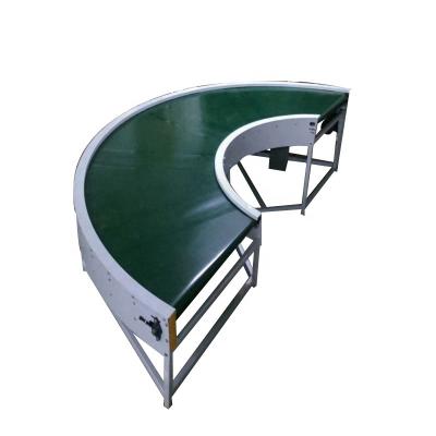 China Customized Steel Heat Resistant Factory Price 180 Degree Curved 360 Rotating Belt Conveyor for sale