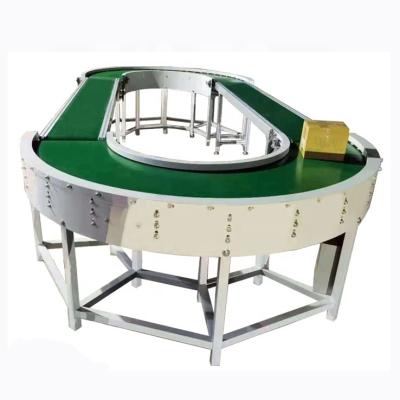 China Heat Resistant Customize 180 Degree Show Conveyor System Semi Curve Circle Return Conveyor for sale