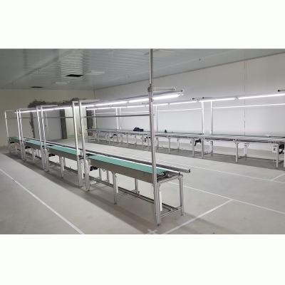 China Heat Resistant Customized Assembly Line Industrial Transfer Green PVC Belt Conveyor Assembly Line for sale