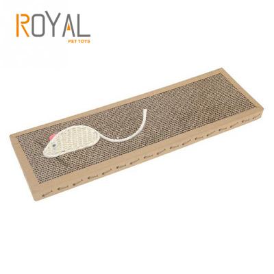 China Hot Selling Viable Pet Claws Care Toy Pad Cat Kitten Corrugated Paper Scratch Board for sale