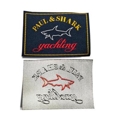 China China Viable Custom Woven Labels Supplier Directly Cut Large Size Woven Apparel Labels for sale