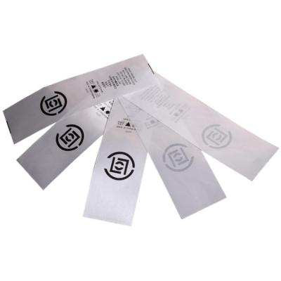 China Customized viable volume silkscreen flexo printing offset printing wash water label wash water clothing label for sale