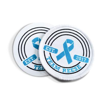 China Other Computerized Woven Patch Apparel Accessories Custom Back Adhesive Badges Ironing Patch Cloth for sale