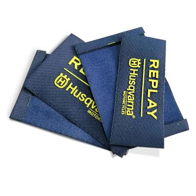 China Viable Custom High Quality Braided Patch Printed Silicone Logo Silicone Label For Apparel for sale