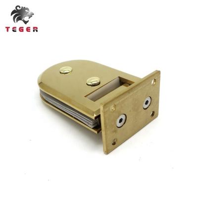 China Easy To Install And Durable Factory Price Gold Stainless Steel Bathroom Kitchen Cabinet Interior Glass Door Flange for sale