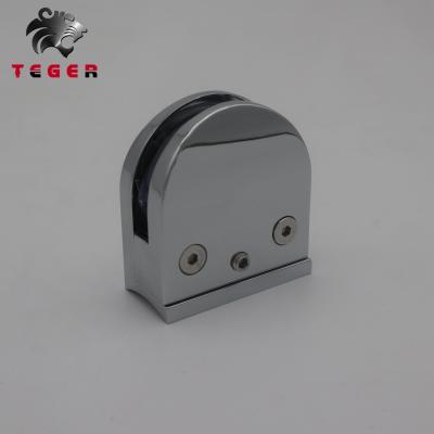 China Easy To Install And Durable Shower Glass Door Clamp Fixing Zinc Alloy Glass Flange For Glass for sale