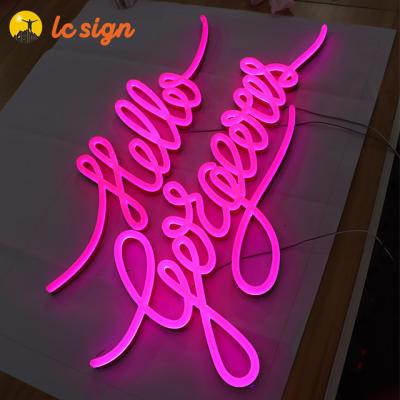 China High Quality Shops Custom Neon Sign Small Portable Hanging 3d Neon Sign Acrylic Led Letter for sale