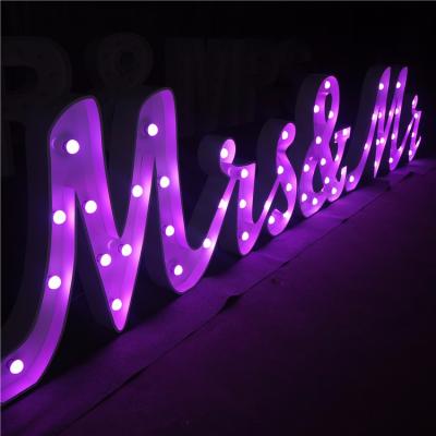 China Wedding Newcomer 2020 Led Metal Letters Marquee Letters 3D Led Lights For LED Sign for sale