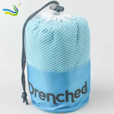 China Amazon best seller300gsm compressed microfiber towel sports and beach towel with portable carry bag for sale