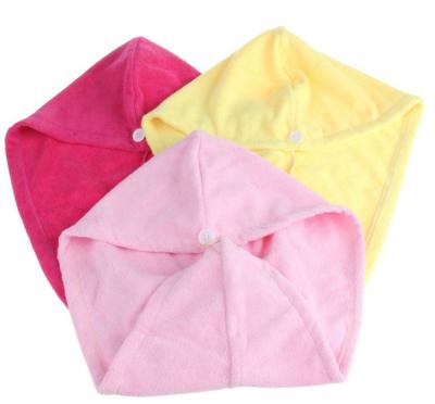 China Compressed Colored Micro Fiber Turban Towel Hair Wrap Towel for sale