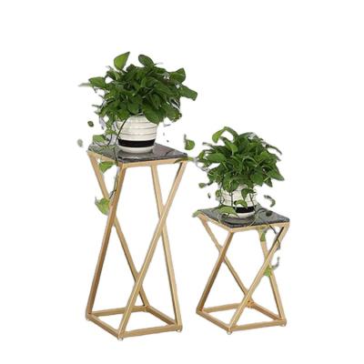 China Wedding Decoration Stainless Steel Wholesale Flower Stands Wedding Plant Decorative Shelf For Event Party Wedding Hotel Garden for sale