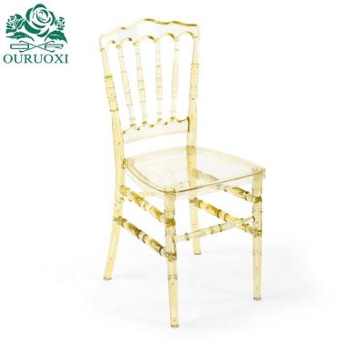 China Hotel Chair Light Gold Napoleon Amber Dining Chair for Wedding for sale