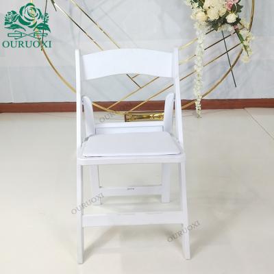 China Plastic Outdoor White Folding Chair Wedding Event Wimbledon Garden Chairs Resin Wholesale Good Quality Modern Foldable for sale