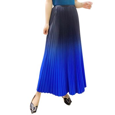 China FXZ plus size spring and summer 2022 pleated women skirt high waist slim ladies pleats a-line skirt for sale