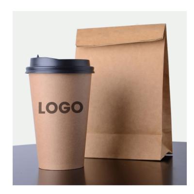 China Biodegradable Kraft Paper Cup With Lid Bio Ice Cream Custom Wholesale Paper Cup for sale