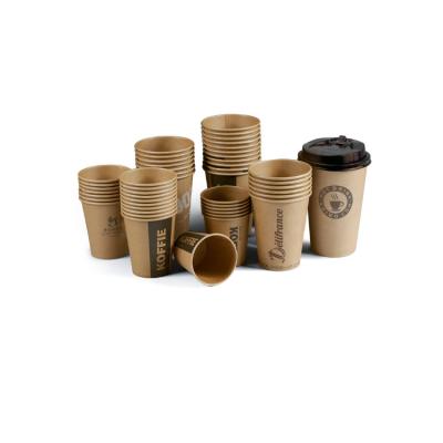 China Kraft Cardboard Coffee Paper Cup Biodegradable Disposable Kraft Paper Cups for sale