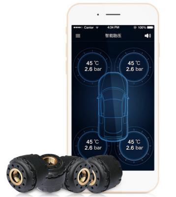 China Digital Type External TPMS Bluetooth Tire Pressure Monitoring System 100 - 900kpa for sale