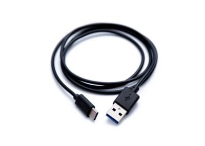 China OEM Brands USB Type C Flat Cable Black / White One Meter With Metal Connectors for sale