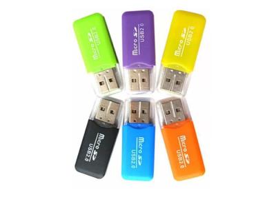 China Usb 2.0 Single Slot Portable Card Reader 4.8 X 2 X 0.6cm For PC Laptop for sale