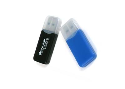 China Logo Printed Micro SD Card Reader , External USB Card Reader For SD Memory Stick for sale