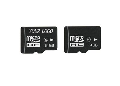 China 10MB / S Read Speed Phone Micro SD Card 64GB With Silk Print Logo CE Approved for sale