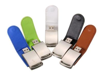 China OEM Leather USB Flash Pen Drive 4GB 8GB 16GB 32GB Pendrives with Custom Logo for sale