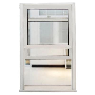 China Cheap Folding Single Screen Price Australia Standard Corrosion Resistant UPVC Hung Window With Invisible Mosquito Net for sale