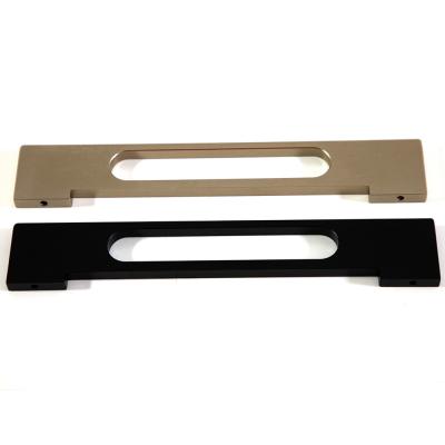 China 220mm Aluminium Furniture Handles Black Sliding Cupboard Door Handles for sale