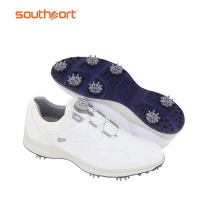 China Southport PU golf shoes for men waterproof button non slip breathable wholesales for sale