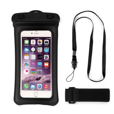 China Waterproof Waterproof Bag For Phone Mobile Phone Waterproof Bag With Earphone Jack For Outdoor Camping for sale