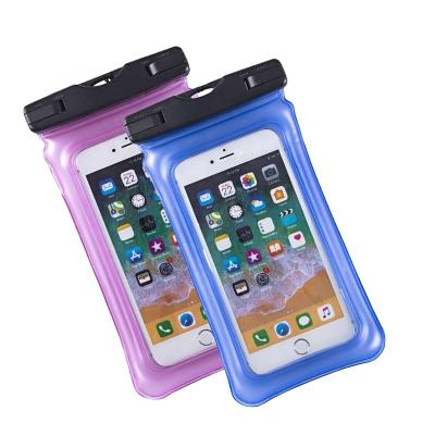 China YUANFENG Waterproof Bubble Floating IPX8 Waterproof Clip Flat Phone Bag With Lanyard For Water Sports for sale