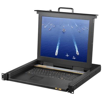 China Control and Switch Split 19Inch 1U Switch VGA 4 Port KVM Console Rackmount LCD KVM Cost Effective Extra KVM for sale