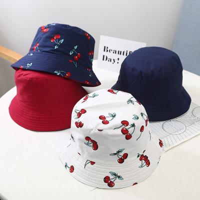 China Wholesale Custom Toddler Boy Character Hat Bebe Logo Buket Cherry Cherry Bucket Hat Infant Kids Fishing Bucket Hats For Kids for sale