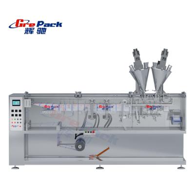 China Automatic Horizontal Beverage 3 Or 4 Sides Sealing Powder Pouch Sealing And Filling Packing Machine for sale