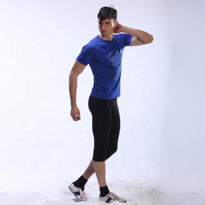 China Antibacterial High Quality Elasticity Fitness Shirt Men Quick Dry Casual Custom Sports Shirt for sale