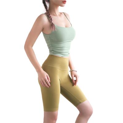 China High Quality Breathable Women Sports Polyester Crop Vest Yoga Sleeveless Top Vest for sale