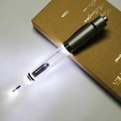 China Writing and Reading in Dark LED Luminous Pencils Advertising Metal Light Up Pen with Color Light - LED Pen Write and Read in Dark Night for sale