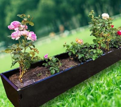 China Easily Assembled 30cmX90cm Easy DIY Assemble Steel Flower Bed Garden Edging Board for sale