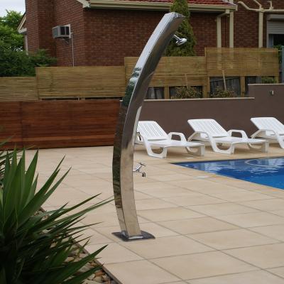 China Specially designed for outdoor beach house Audemar 2.5MM thickness 316 stainless steel curve swimming pools and shower with mirror finishing for sale