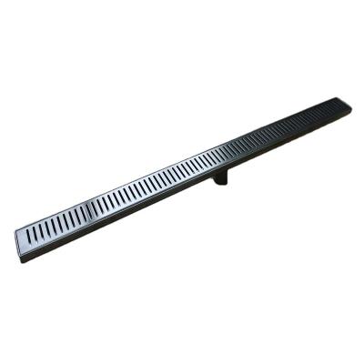 China Modern B Series Bend Edge Design Small Channel Base Steel Floor Drain Sloped Shower Drain for sale