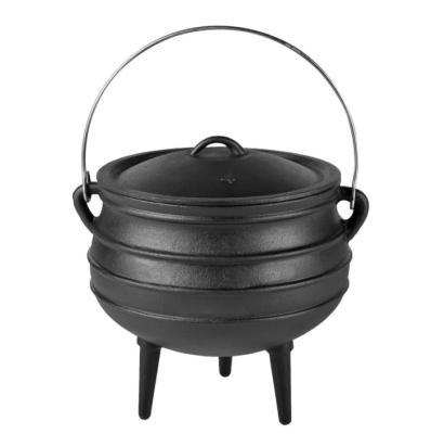 China Viable Cast Iron Potjie Three Leg Pot General Use for Gas and Induction Cooker for sale