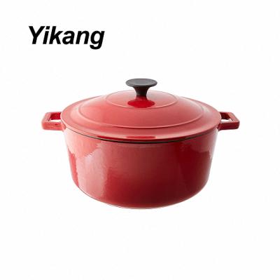 China Yikang Sustainable Cast Iron Round Enamel Casserole for sale