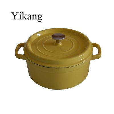 China Small viable antique enamel cast iron pot cookware Cast Iron Casserole Pot for sale