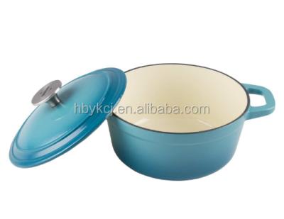 China Sustainable Chinese Manufacture SS-21 Round Shape Enamel Cast Iron Casserole for sale